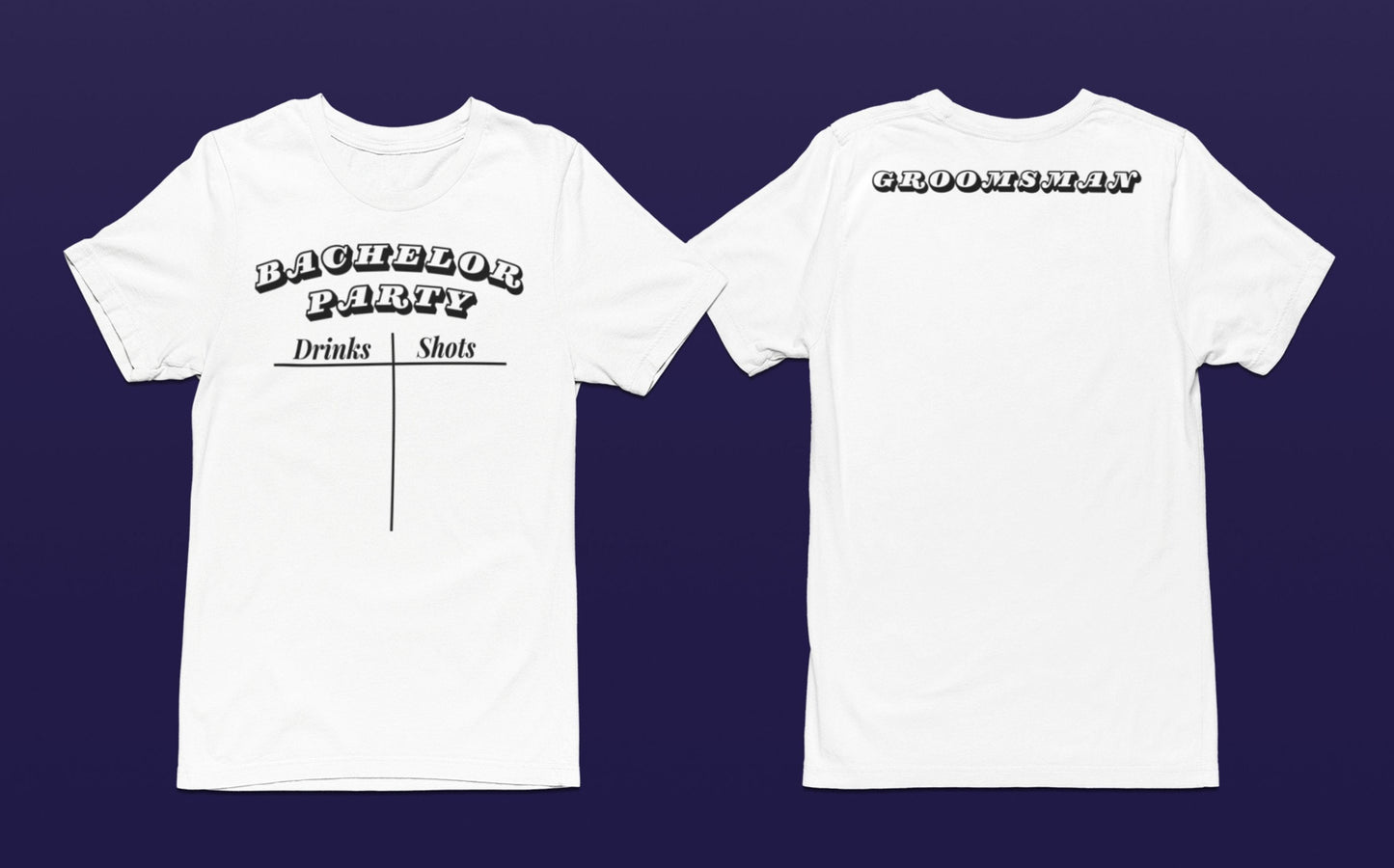 Bachelor Party (Groomsman) Drink Count T-Shirt