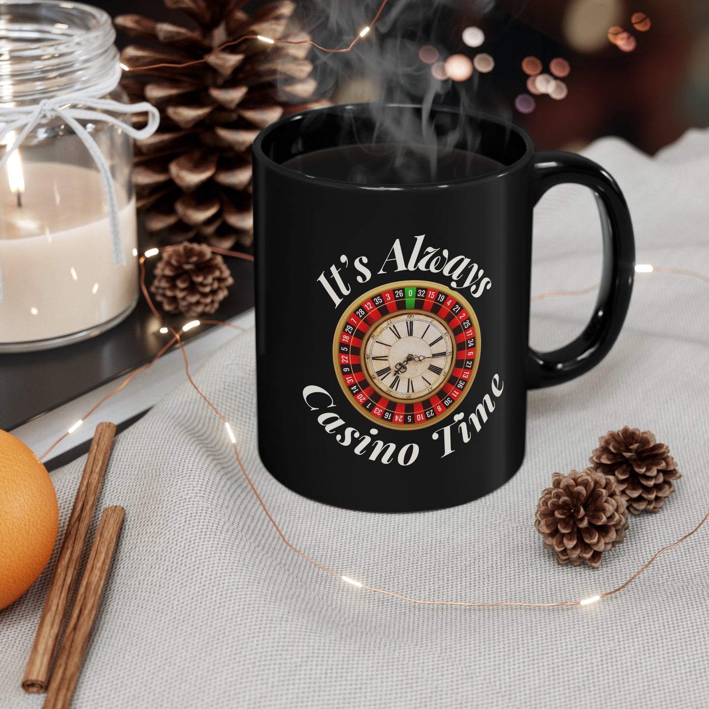 It's Always Casino Time Roulette Clock Coffee Mug