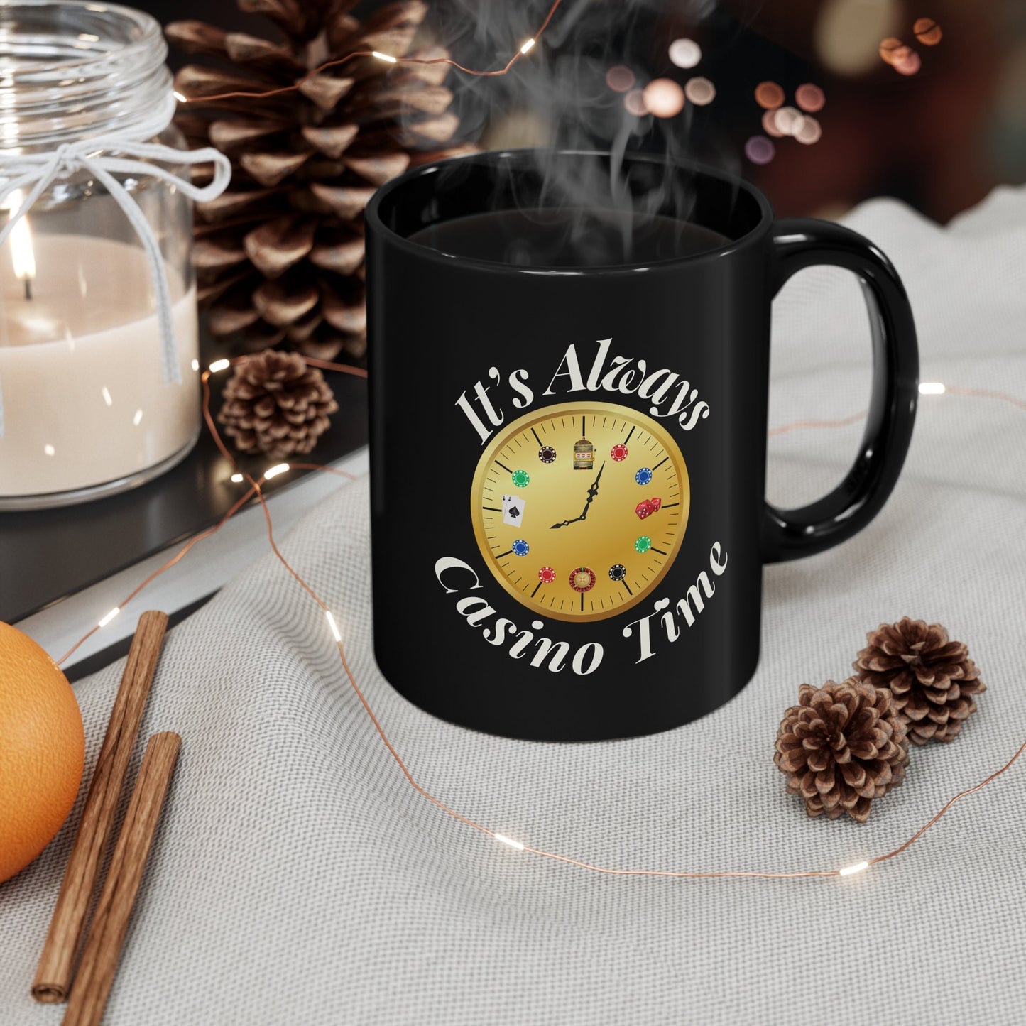 It's Always Casino Time Casino Clock Coffee Mug