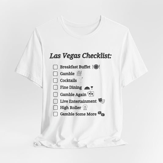 Long Las Vegas Checklist T-Shirt