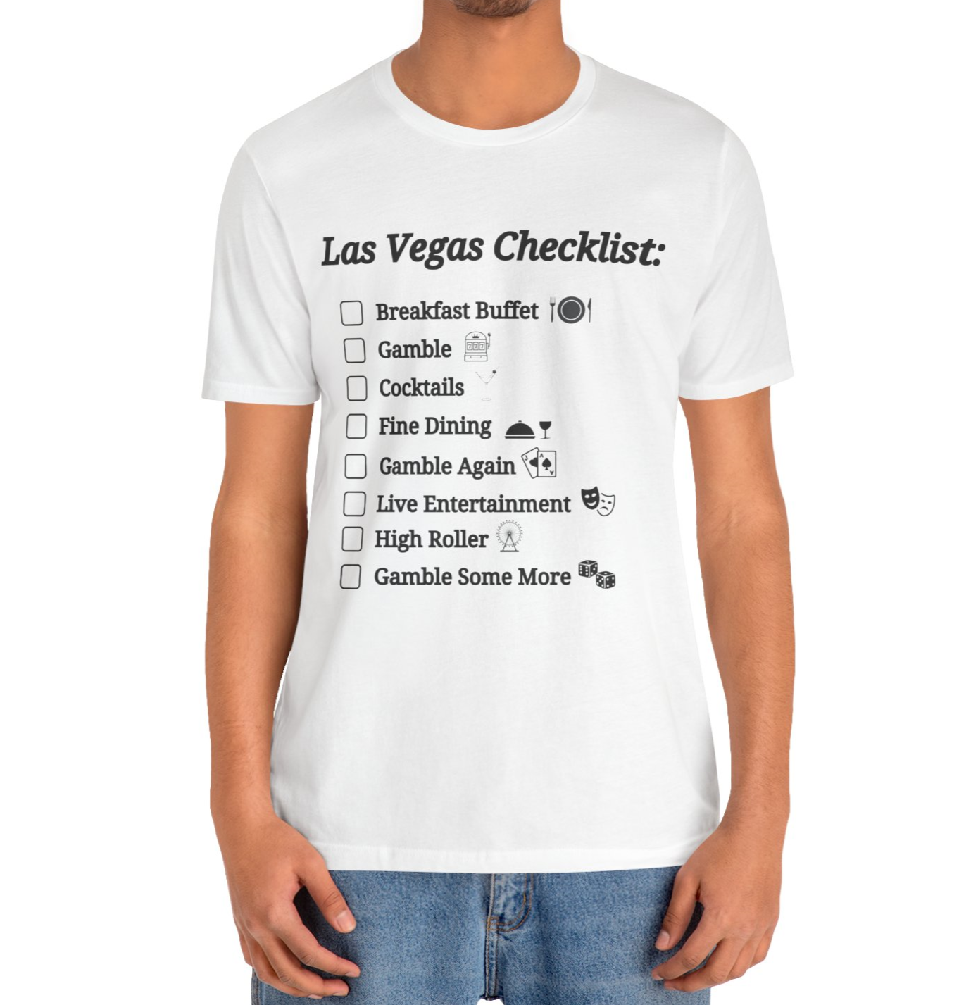 Long Las Vegas Checklist T-Shirt