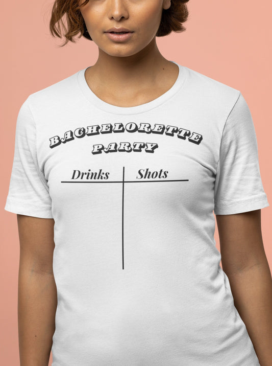 Bachelorette Party (Bridesmaid) Drink Count T-Shirt